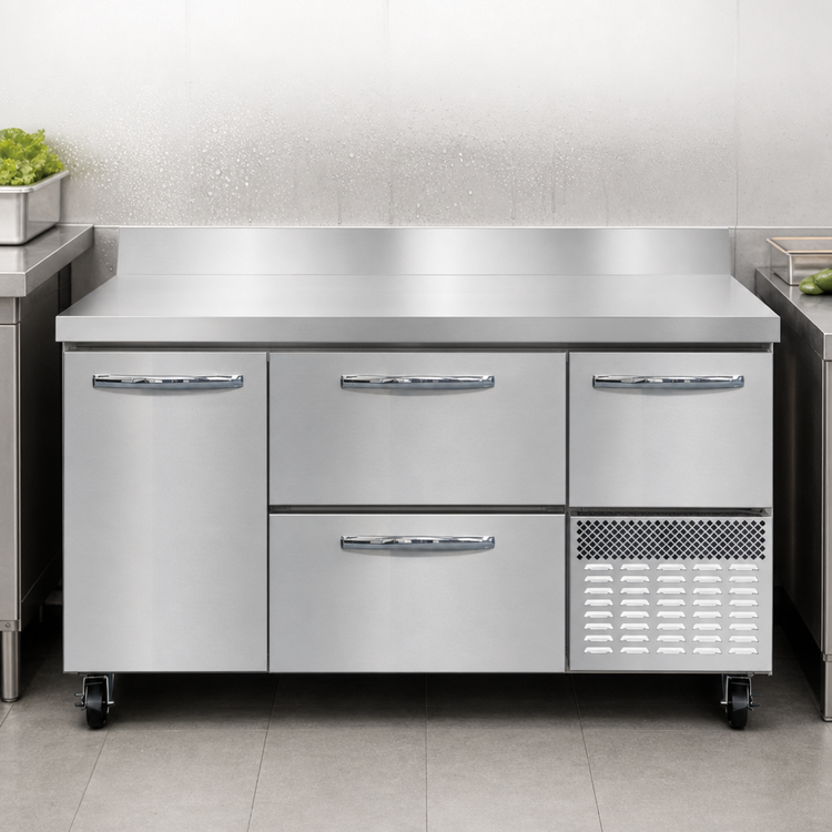 Product image #4 for Continental Refrigerator FA60SNBS-D 60" Shallow Depth Worktop Freezer with Drawers and Door