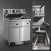 Thumbnail image #4 for Imperial IFSSP375EUC 3-Battery Electric Floor Fryer with Space Saver Filter System, 75 lb. Tanks, Tilt-Up Elements, Computer Controls