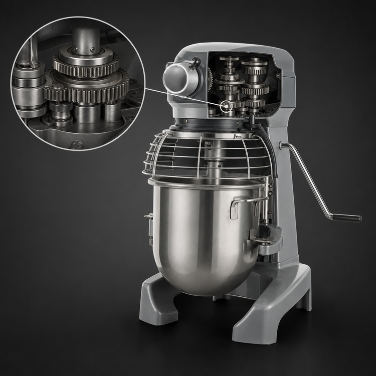 Product image #4 for Hobart Legacy+ HL120-1STD 12-Quart Heavy-Duty Bench-Type Planetary Mixer with Standard Accessory Package