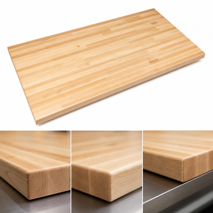 Product image #4 for Boos Block Blended Edge Grain Northern Hard Rock Maple Kitchen Countertop, 132 x 42 x 1-1/2 Inch, Penetrating Oil Finish