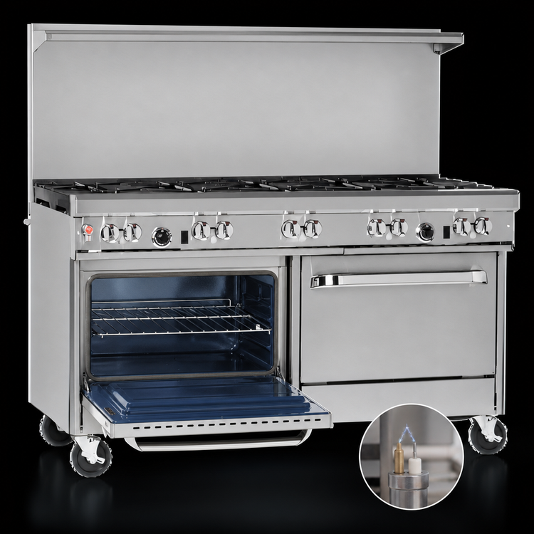 Product image #4 for Southbend Ultimate 60-Inch Gas Restaurant Range with 9 Open Burners, Standard Oven and Cabinet Base