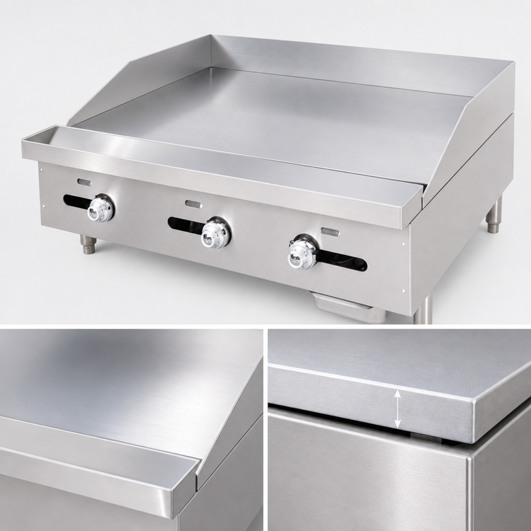 Product image #4 for Comstock-Castle FHP18-18T Countertop Gas Griddle with Thermostatic Control, 18-Inch x 21-Inch Cooking Surface