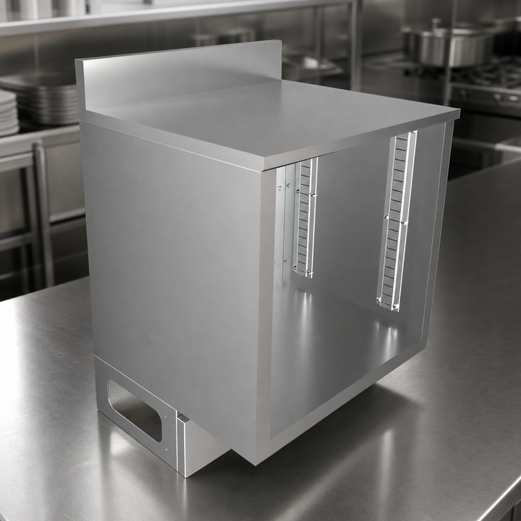 Product image #5 for BK Resources Call Series 24 Inch x 21 Inch Flat Top Stainless Steel Underbar Cabinet Base