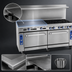 Thumbnail image #4 for Imperial Pro Series 72-Inch Gas Restaurant Range with 6 Open Burners, 36-Inch Griddle, 1 Convection Oven, and 1 Standard Oven