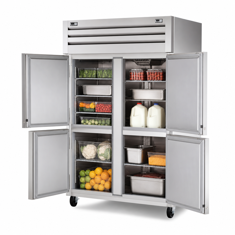 Product image #4 for True SPEC SERIES Two-Section Reach-In Refrigerator/Freezer with 4 Half Doors