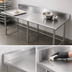 Thumbnail image #4 for 84-Inch x 30-Inch Stainless Steel Reinforced Work Table with 5-Inch Backsplash