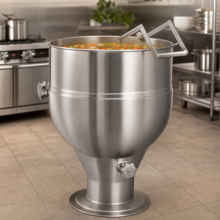 Product image #4 for Legion LSP-40 40-Gallon Stationary Direct Steam Kettle with Pedestal Base