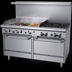 Thumbnail image #4 for Garland GF Starfire Pro 60-Inch Gas Restaurant Range with 4 Open Burners, 36-Inch Thermostatic Griddle, and 2 Standard Ovens