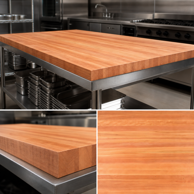 Product image #4 for Boos Block American Cherry Edge Grain Kitchen Countertop, 144 x 36 x 2-1/4 Inches, No Backsplash