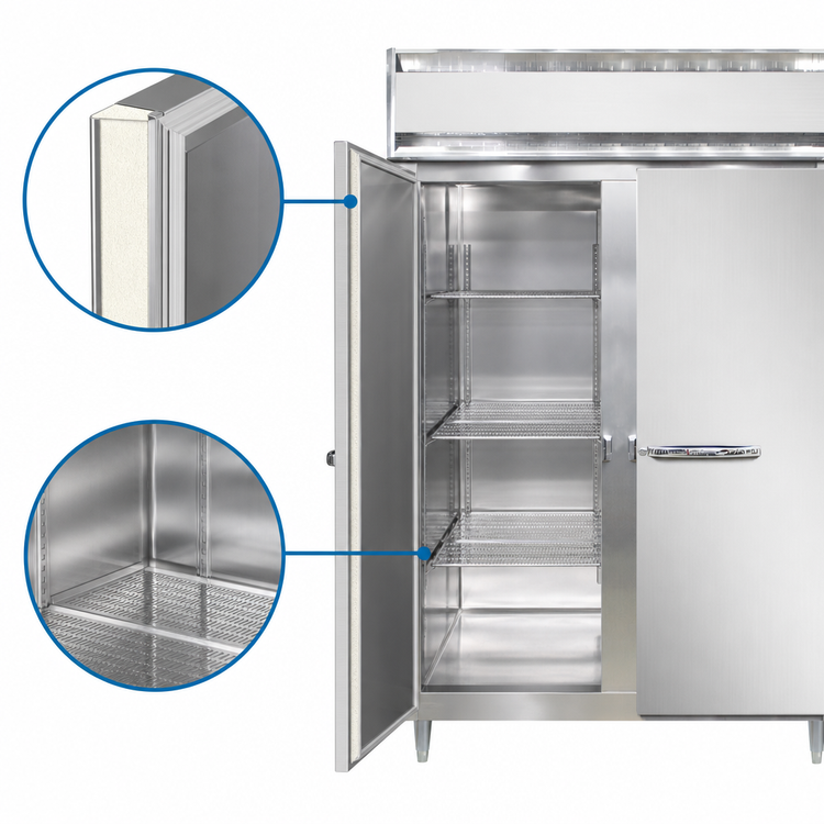 Product image #4 for Continental Refrigerator D2FNSS Designer Line 50 cu. ft. Two-Section All Stainless Steel Reach-In Freezer