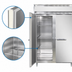 Thumbnail image #4 for Continental Refrigerator D2FNSS Designer Line 50 cu. ft. Two-Section All Stainless Steel Reach-In Freezer