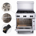 Thumbnail image #5 for Vulcan Endurance 36-Inch Propane Gas Restaurant Range with 6 Open Burners and Convection Oven