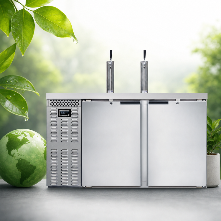 Product image #4 for Continental Refrigerator KC59NSS 59" 2-Tap Undercounter Commercial Keg Cooler