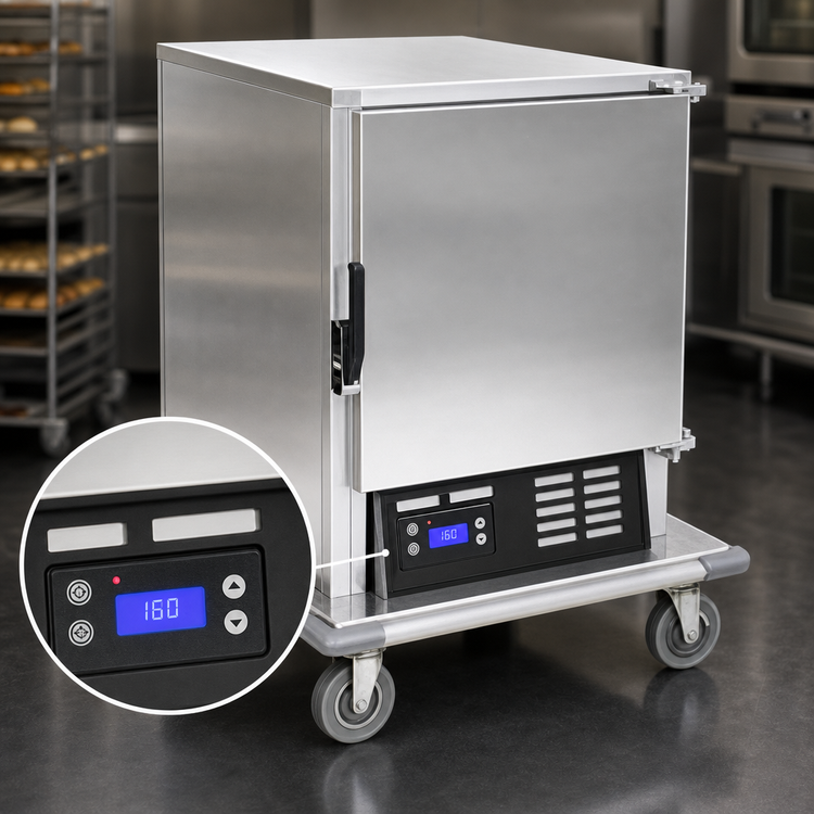 Product image #4 for Panco Half-Size Insulated Heated/Proofing Holding Cabinet, 8 Full-Size Pan Capacity, Solid Door, 120V