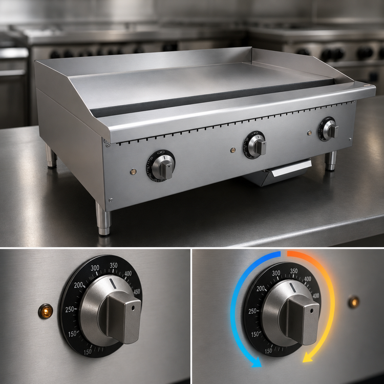 Product image #4 for Comstock-Castle 24-Inch Countertop Electric Griddle with 1-Inch Chrome-Coated Griddle Plate