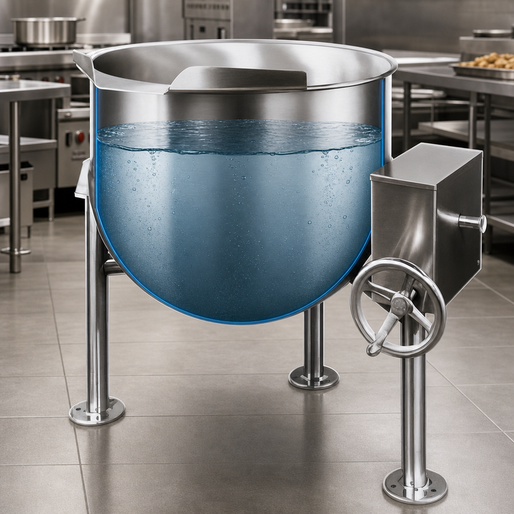 Product image #4 for Groen DL-40 40-Gallon Floor-Mounted Direct Steam Tilting Kettle