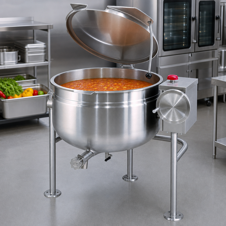 Product image #4 for Cleveland Range Short Series 80-Gallon Direct Steam Tilting Steam Jacketed Kettle