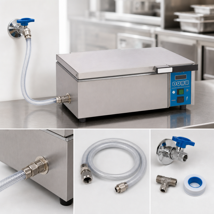 Product image #4 for Antunes DFWT-250 Deluxe Countertop Steamer, 2/3 Size Pan, Direct Water Hook-Up
