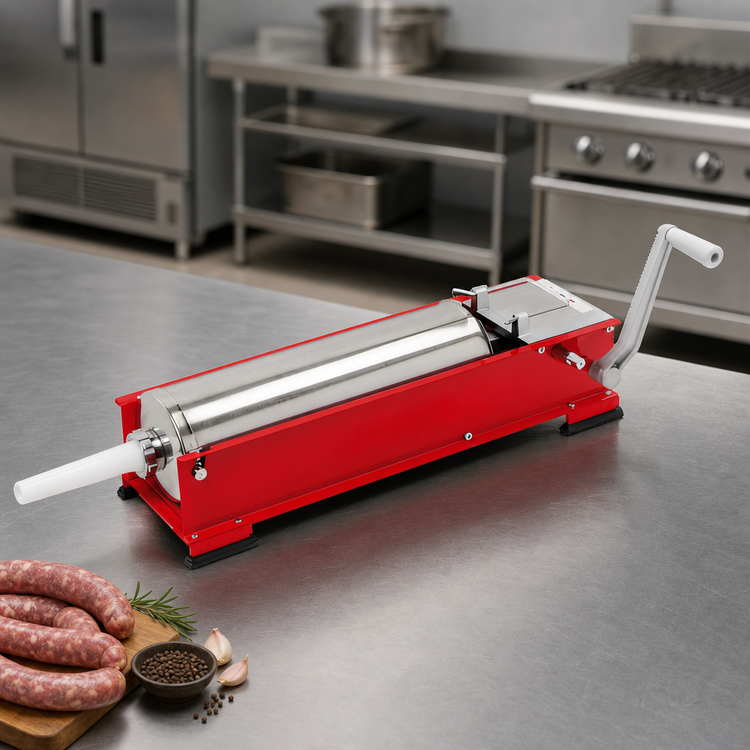 Product image #4 for Trento 22 lb. Manual 2-Speed Horizontal Direct Drive Sausage Stuffer with Stainless Steel Cylinder