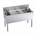 Thumbnail image #4 for Krowne Royal Series 46-Inch Underbar Speed Multi Station Bar Ice Bin with 30-Inch Center Ice Bin and (2) 8-Inch Insulated Bottle Wells