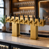 Thumbnail image #4 for Perlick Extra-High Back-to-Back Bridge Tee Countertop Glycol-Cooled Draft Beer Tower, Brass Finish, 24 Faucets
