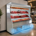 Thumbnail image #4 for Howard-McCray 32E Series SC-M32E-3-S-LED 38-Inch Self-Contained Meat Open Merchandiser, Open Front, Stainless Steel, LED, 3 Shelves