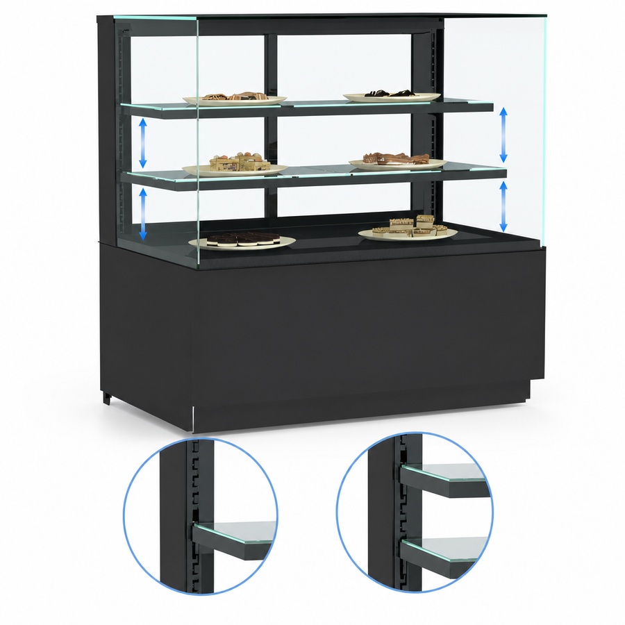 Two Adjustable Glass Shelves