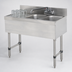 Thumbnail image #4 for Advance Tabco Special Value Series 48-Inch 2-Compartment Stainless Steel Bar Sink with Left Drainboard and 6-Inch Splash-Mounted Faucet
