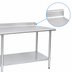 Thumbnail image #4 for Eagle Deluxe Series Stainless Steel Work Table with Rear Upturn and Adjustable Undershelf, 144-Inch x 36-Inch