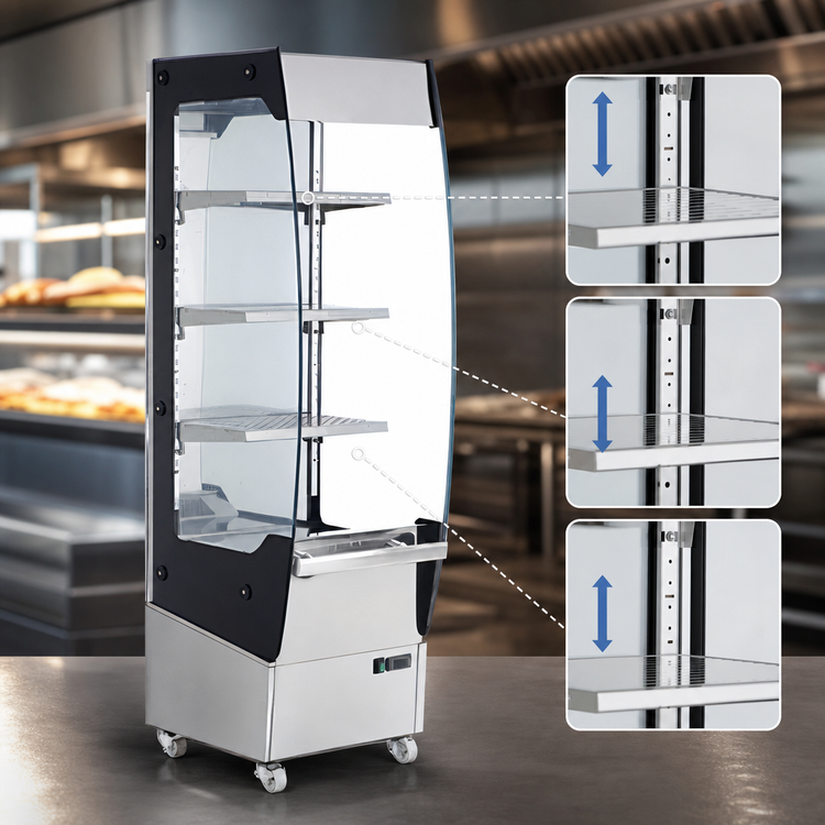Product image #4 for Omcan USA Self-Service Hot Food Display Case, Floor Model, 19.4-Inch Wide, 7.8 Cu. Ft.