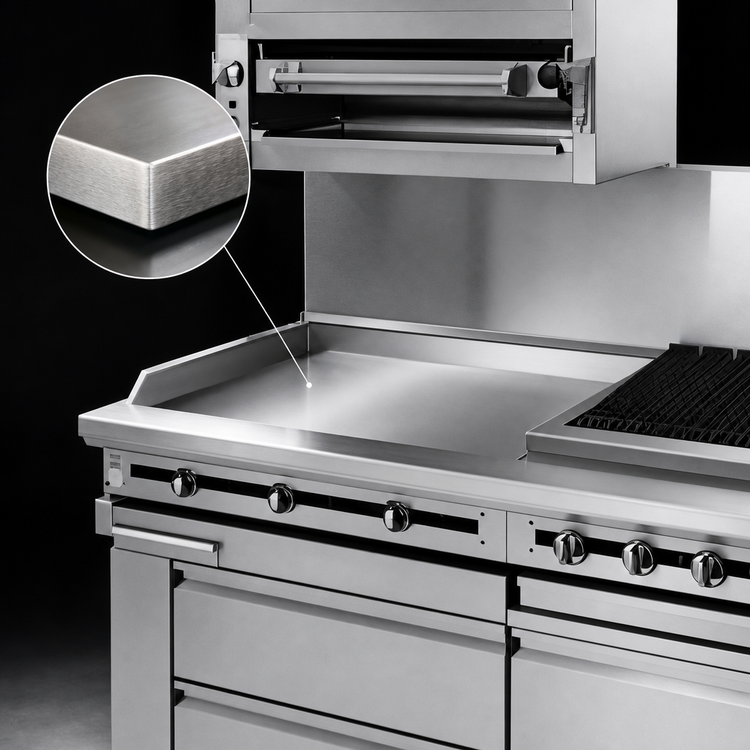 Product image #4 for Jade Titan JMRH-72G 72-Inch Heavy Duty Modular Gas Griddle Top Range with Manual Controls