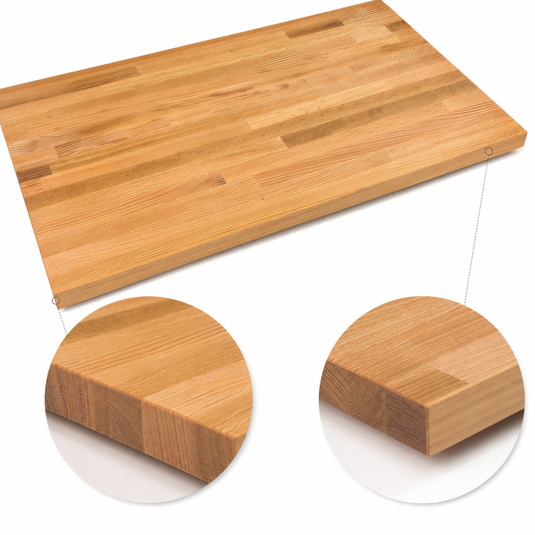 Product image #4 for John Boos Appalachian Red Oak Blended Rail Edge Grain Island Countertop, 60 x 32 x 1-1/2 Inch