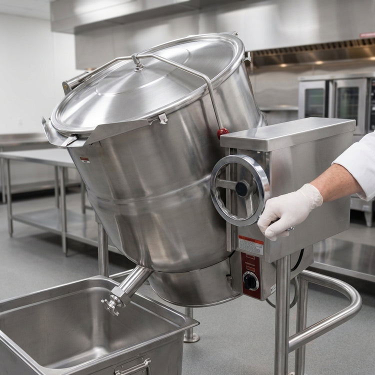 Product image #3 for Crown ELT-30 30 Gallon Electric Tilting Kettle with 2/3 Jacket