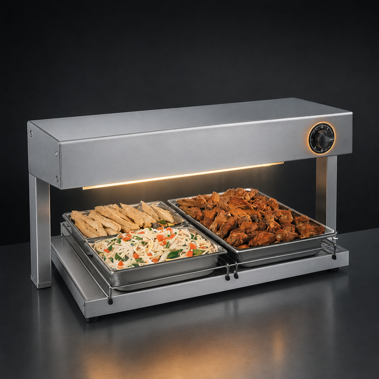 Product image #4 for Hatco Glo-Ray 18-Inch Wide Freestanding Heated Shelf with Adjustable Thermostat and Stainless Steel Top