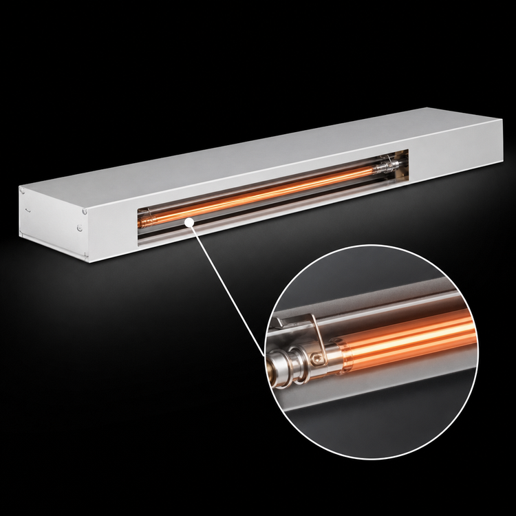 Product image #4 for Hatco Glo-Ray 144-Inch Unlighted Infrared Strip Heater, Single Heater Rod Housing, Aluminum, 3.45 kW