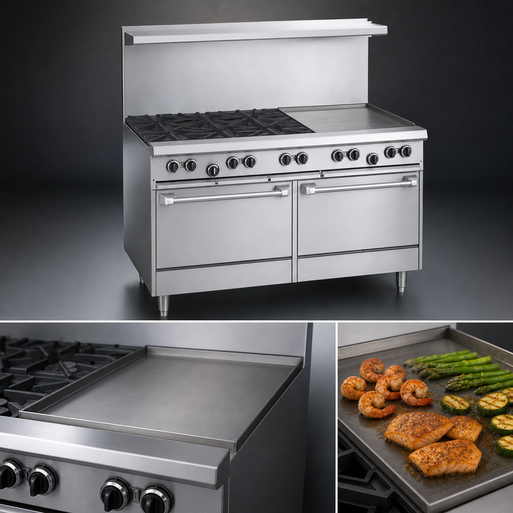 Product image #4 for Garland US Range U Series 60-Inch Gas Restaurant Range with 8 Open Burners, 12-Inch Griddle, and 2 Standard Ovens