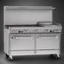 Thumbnail image #4 for Southbend Ultimate 60-Inch Commercial Gas Restaurant Range with 3 Star/Saute Burners, 2 Pyromax Burners, Raised Griddle/Broiler, Convection Oven and Cabinet Base