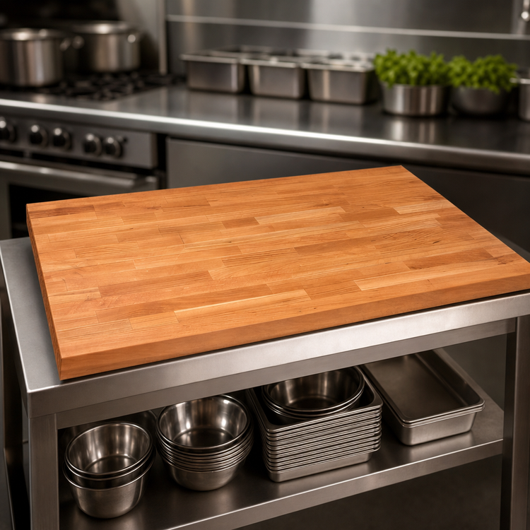 Product image #4 for Boos Block 48 x 42-Inch Blended Edge Grain American Cherry Kitchen Countertop with Penetrating Oil Finish