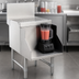 Thumbnail image #4 for Advance Tabco Prestige Supreme 18-Inch Freestanding Stainless Steel Blender Station with Drainboard Top, Recessed Shelf and Rear Deck