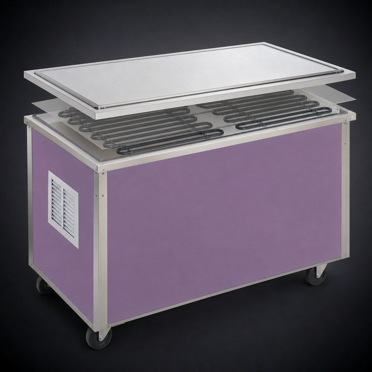 Product image #4 for Vollrath 4-Series Signature Server Stainless Steel Countertop Frost Top Station, 74 x 28 x 27 Inches
