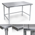 Thumbnail image #4 for John Boos Stallion 108-Inch x 30-Inch 14-Gauge 300-Series Stainless Steel Flat Top Work Table with Galvanized Base