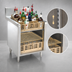 Thumbnail image #4 for Advance Tabco Prestige Supreme Underbar Slanted-Top Glass Rack Storage Unit, 24-Inch W x 30-Inch D x 36-Inch H, 3-Rack Capacity