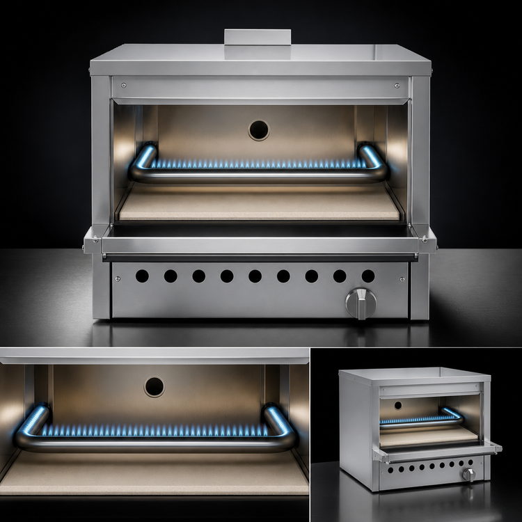 Product image #4 for Omcan USA PE-CN-36P26 Single-Chamber Natural Gas Countertop Pizza Oven, 26-1/2-Inch Wide