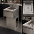 Thumbnail image #5 for BK Resources Slimline 1-Compartment Stainless Steel Underbar Dump Sink with Soap Dispenser and Towel Dispenser, 15-1/2 Inch Wide