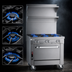 Thumbnail image #4 for Southbend Platinum 32-Inch Heavy Duty Gas Range with 3 Open Burners, 3 Step-Up Open Burners, and Cabinet Base