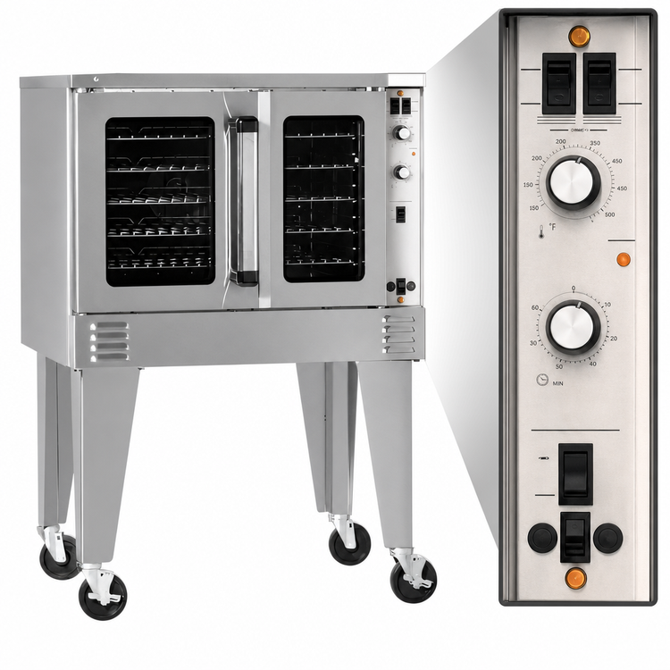 Product image #4 for Southbend Platinum Single Deck Full-Size Standard-Depth Electric Convection Oven, 7.5 kW, Standard Controls, Independent Doors
