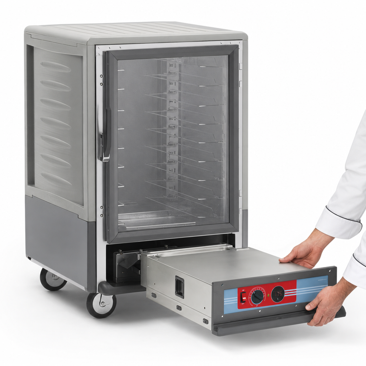 Product image #4 for Metro C5 3 Series Half-Height Heated Holding Cabinet with Clear Polycarbonate Door and Universal Wire Slides