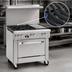 Thumbnail image #4 for Southbend Ultimate 36-Inch Gas Restaurant Range with 2 Non-Clog Burners, 24-Inch Thermostatic Griddle, Cabinet Base, and Backriser Shelf