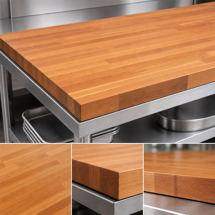 Product image #4 for Boos Block Ultra Premium American Cherry Edge Grain Kitchen Countertop, 84 x 38 x 1-1/2 Inch, Varnique Finish