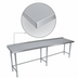 Thumbnail image #4 for BK Resources 84 Inch x 18 Inch Open Base Riser Top Stainless Steel Work Table